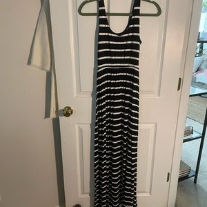 SO casual black and white striped dress